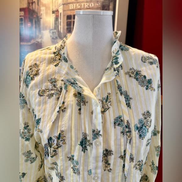 Loft striped and floral blouse - Picture 2 of 12